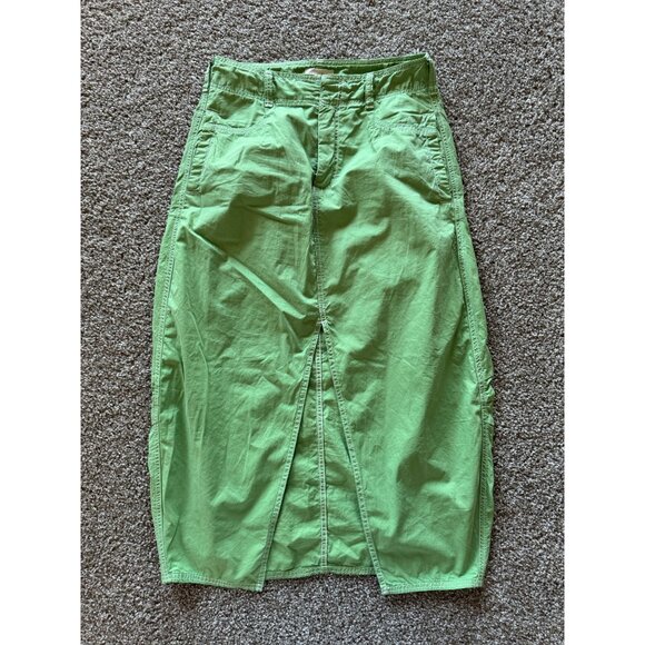 Anthropologie Pilcro Barrel‎ Midi Skirt In Kelly Green Women's Size 4 /s1 - Picture 5 of 10